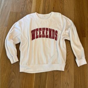 Z Supply White Crewneck Sweatshirt